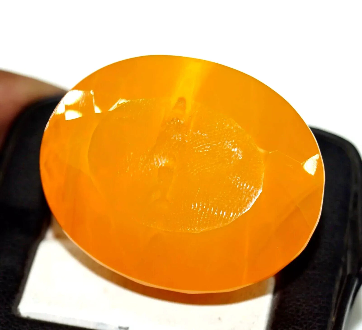 185 Ct Natural Orange Opal Oval Cut Welo Australian EGL Certified Gemstone