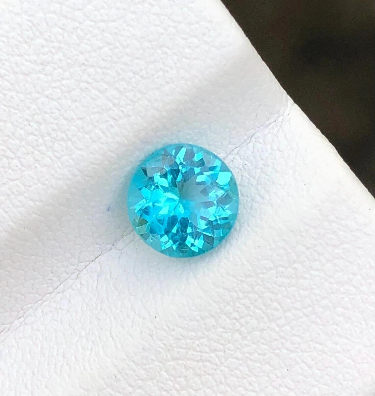 Certified Natural Paraiba Tourmaline 4.80 Ct Blue Round Cut Loose Gemstone