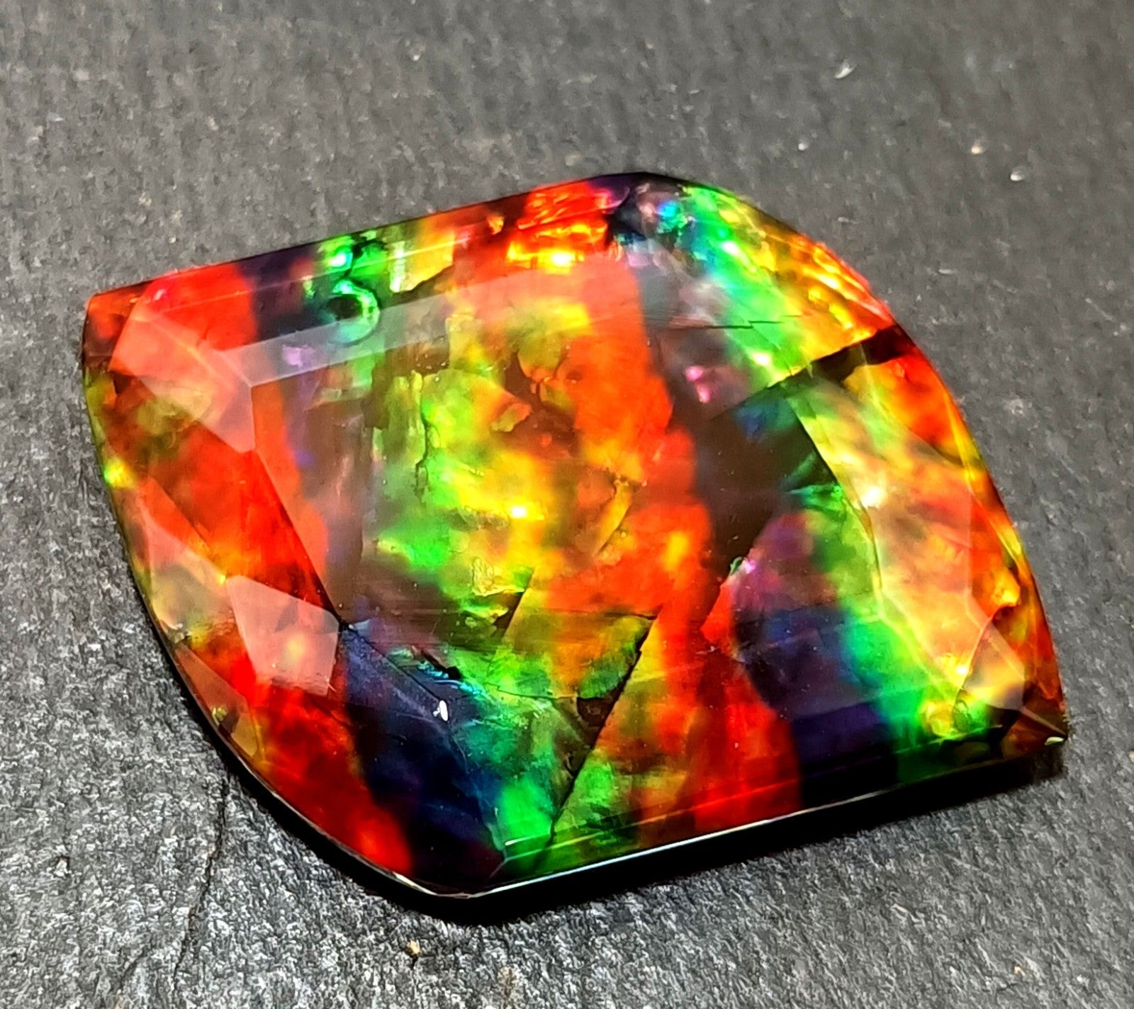 54.5 Ct Natural Ammolite Fancy Opal-Like Organic Doublet Rare Loose GEMSTONE