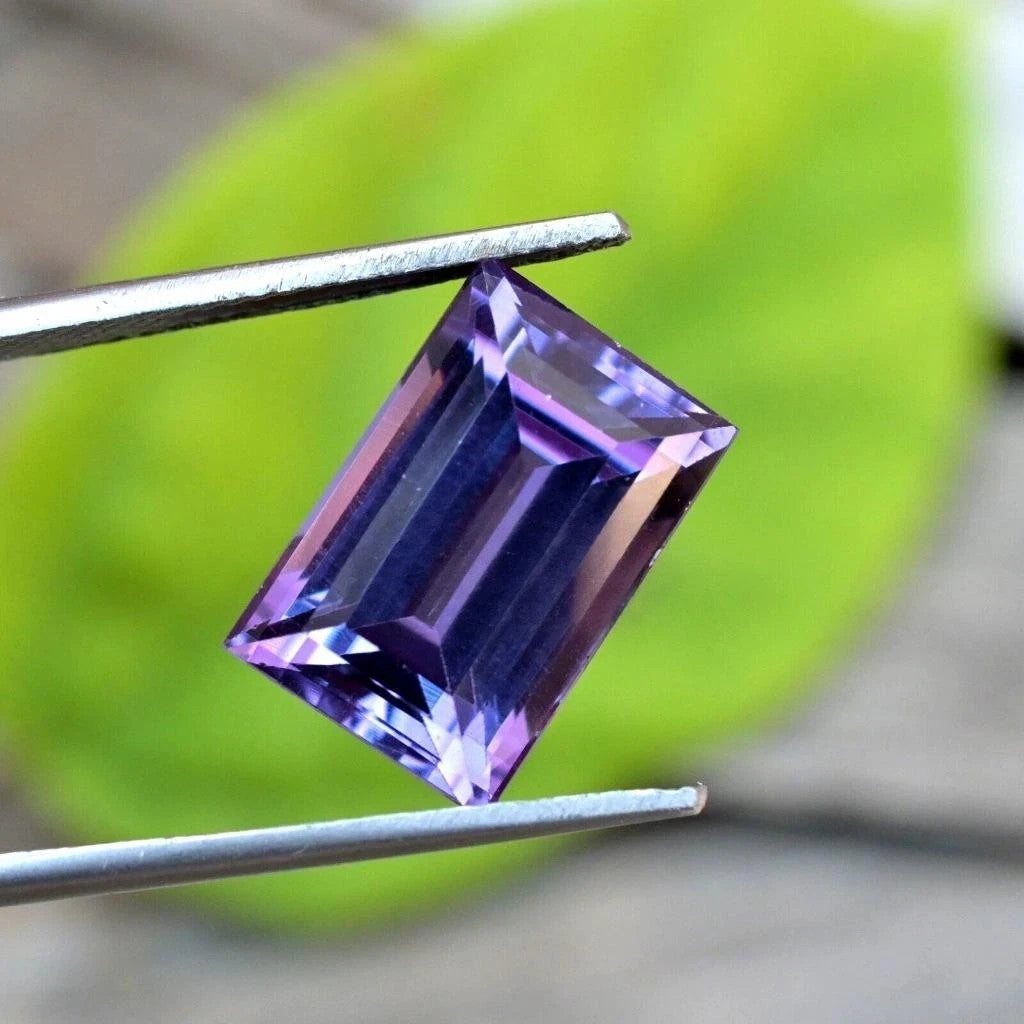 12 Ct Natural Color Change Alexandrite Emerald Cut Rare Certified Loose Gemstone