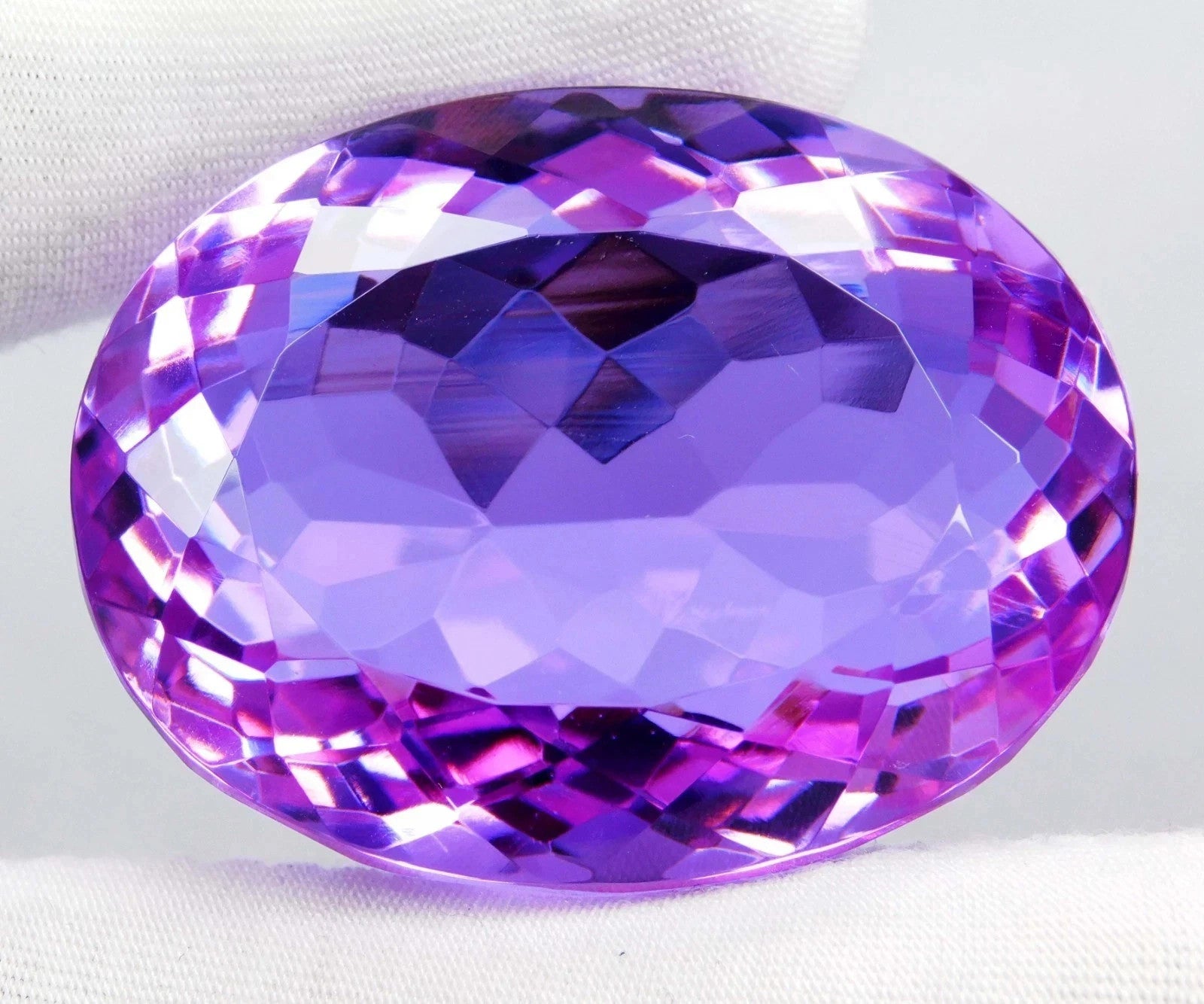 Certified Natural 120.85 Ct Brazilian Purple Oval Cut Topaz Loose Gemstone