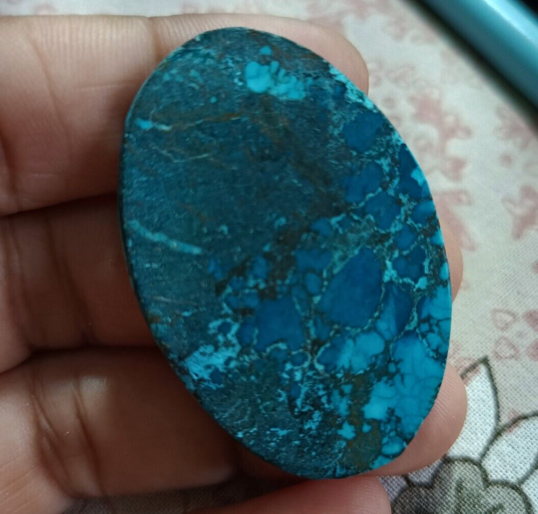 61.05 Ct Natural Turquoise Arizona blue Oval Cut Loose Gemstone With Free Gift