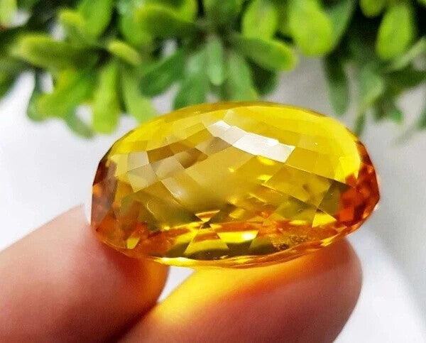 Yellow Color Citrine Natural 100 Ct Oval Cut Brazilian Pendant Size Gemstone