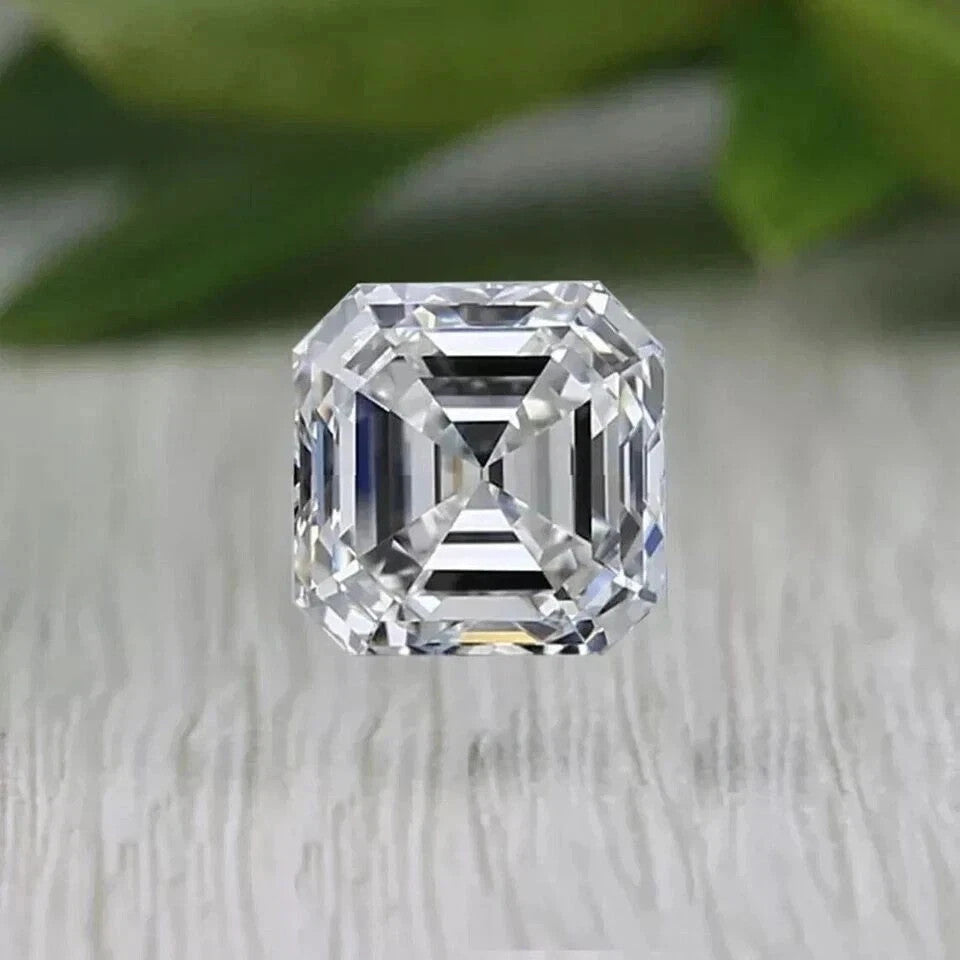 Stunning Loose Lab-Grown Diamond 2 Ct Asscher Cut CLARITY Certified Gemstone