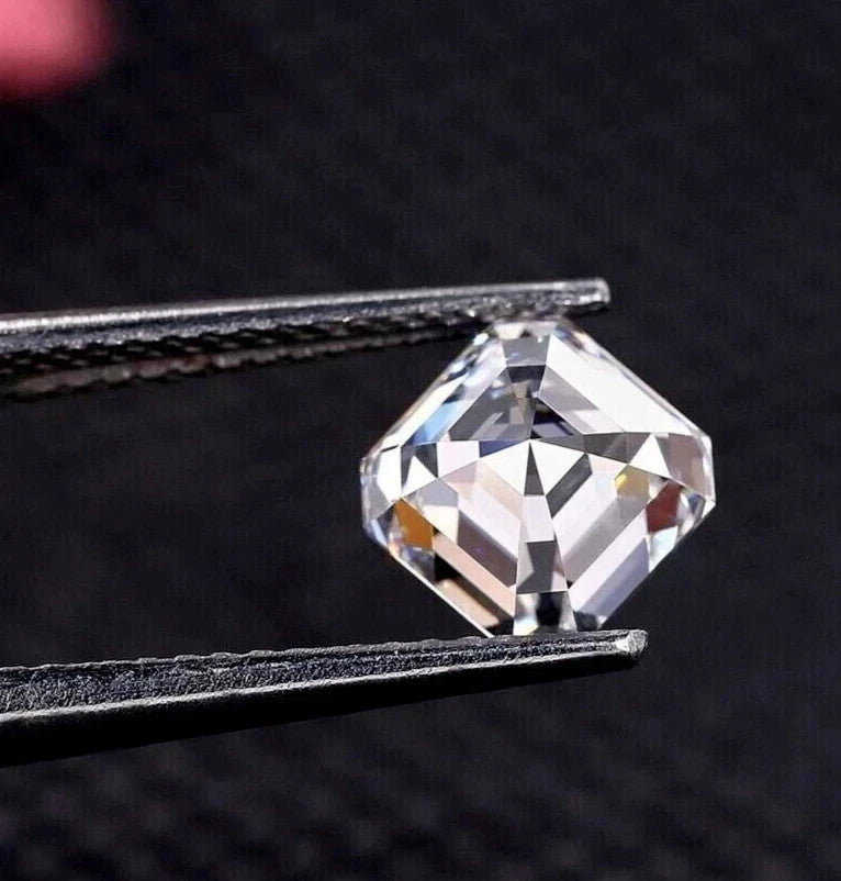 Stunning Loose Lab-Grown Diamond 2 Ct Asscher Cut CLARITY Certified Gemstone