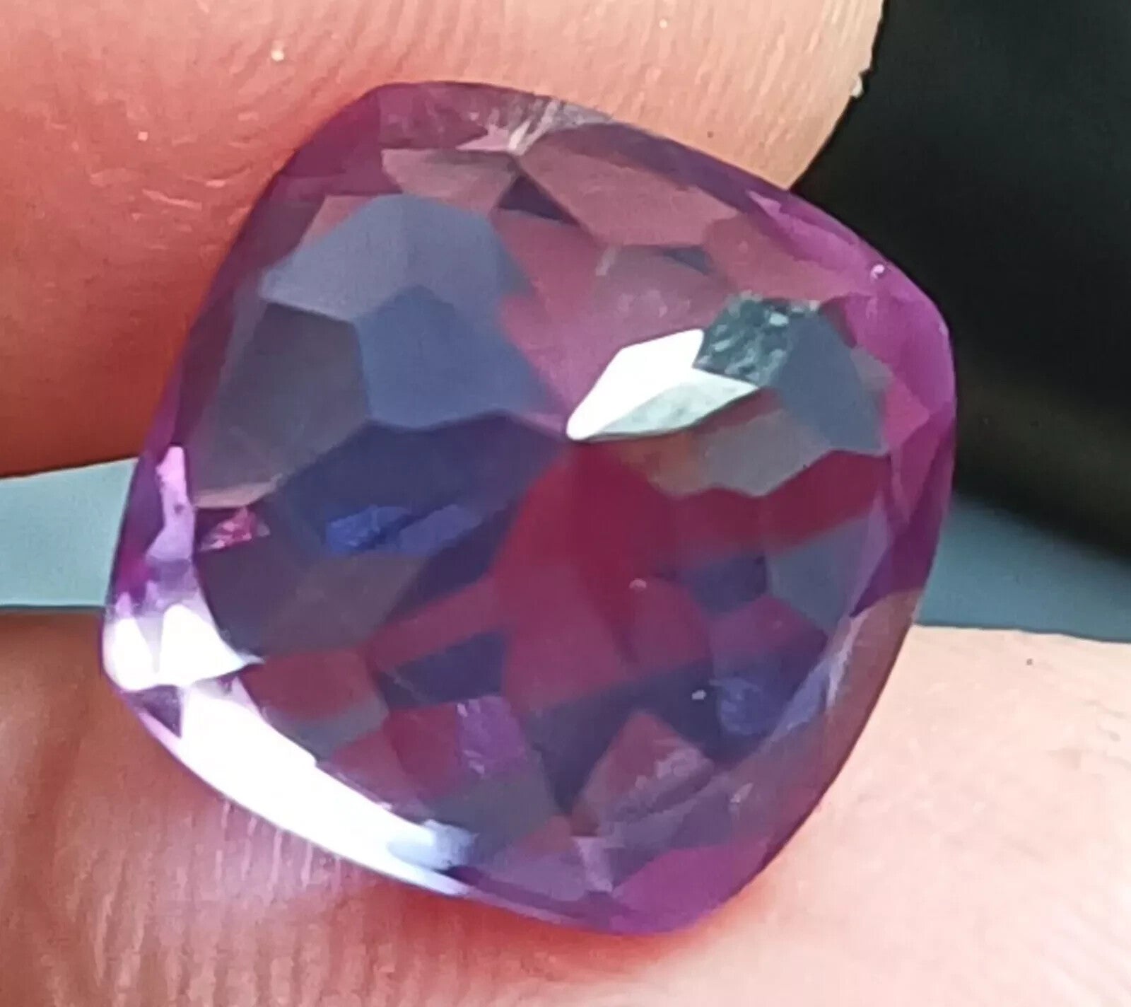 11.00 Ct NATURAL Loose Montana Bi-Color Sapphire Cushion Facet Loose GEMSTONE