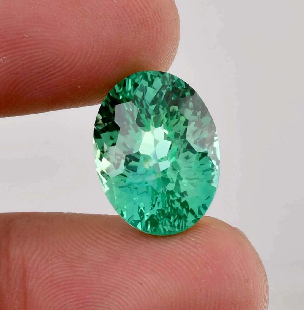 10 Ct EGL Certified Natural Flawless Blue Green Sapphire Oval Cut Loose Gemstone