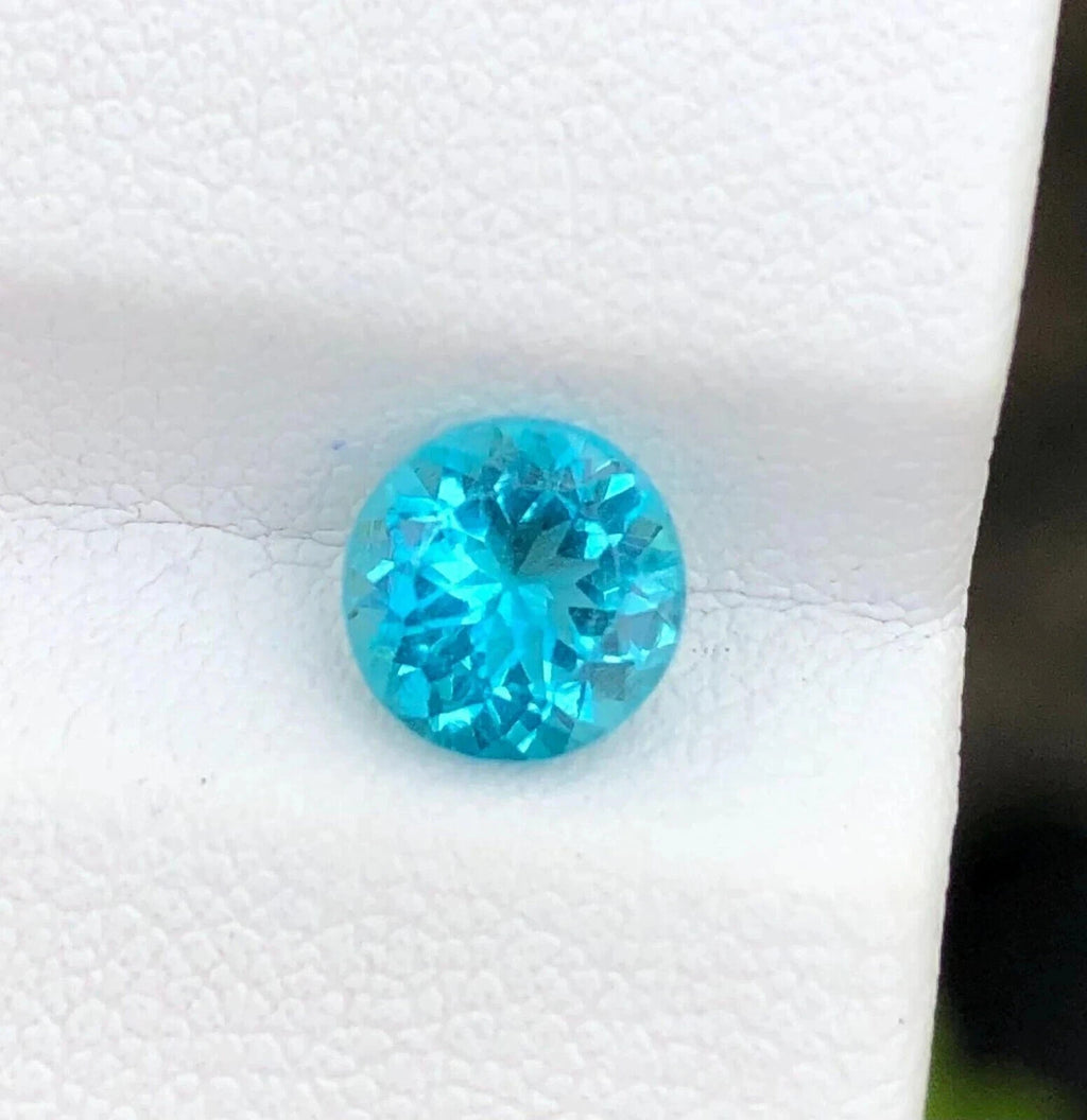 Certified Natural Paraiba Tourmaline 4.80 Ct Blue Round Cut Loose Gemstone