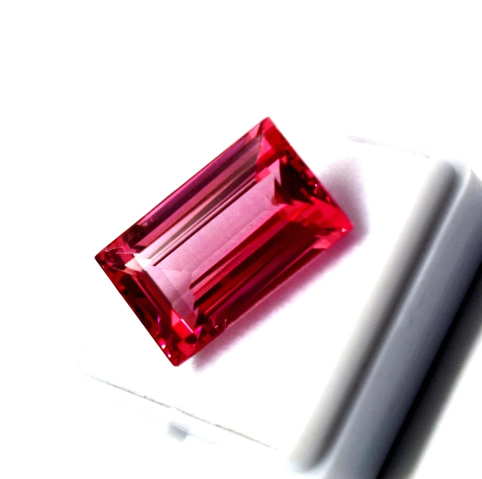 AAA Natural Ceylon Padparadscha Sapphire Baguette Cut Loose Gemstone 22.25 Ct