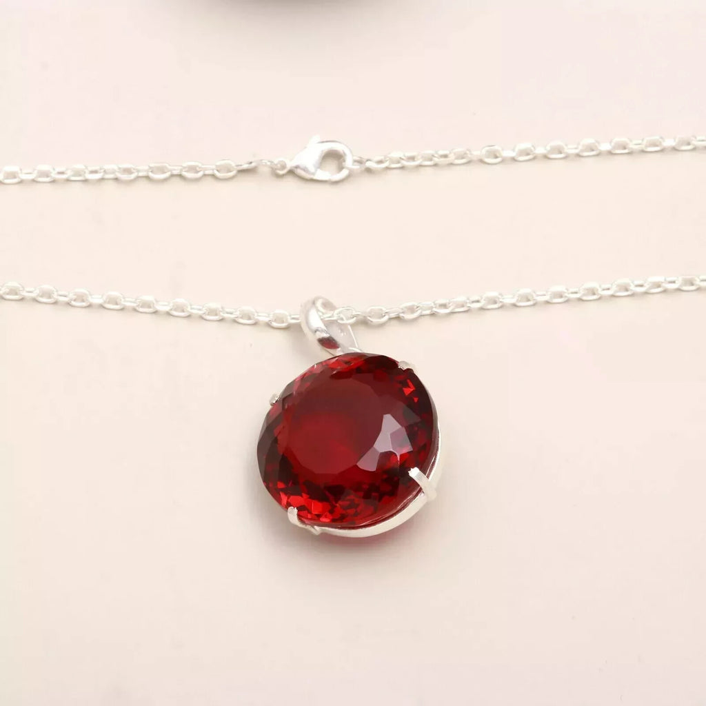 Certified Natural 102.55 Ct Brazilian Red Round Topaz Pendant Loose Gemstone