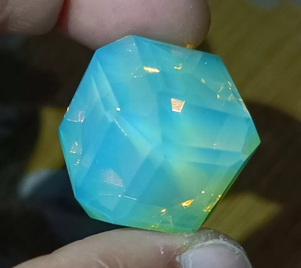 100 Ct Natural Green Opal Cube Welo Australian Certified Untreated Gemstone