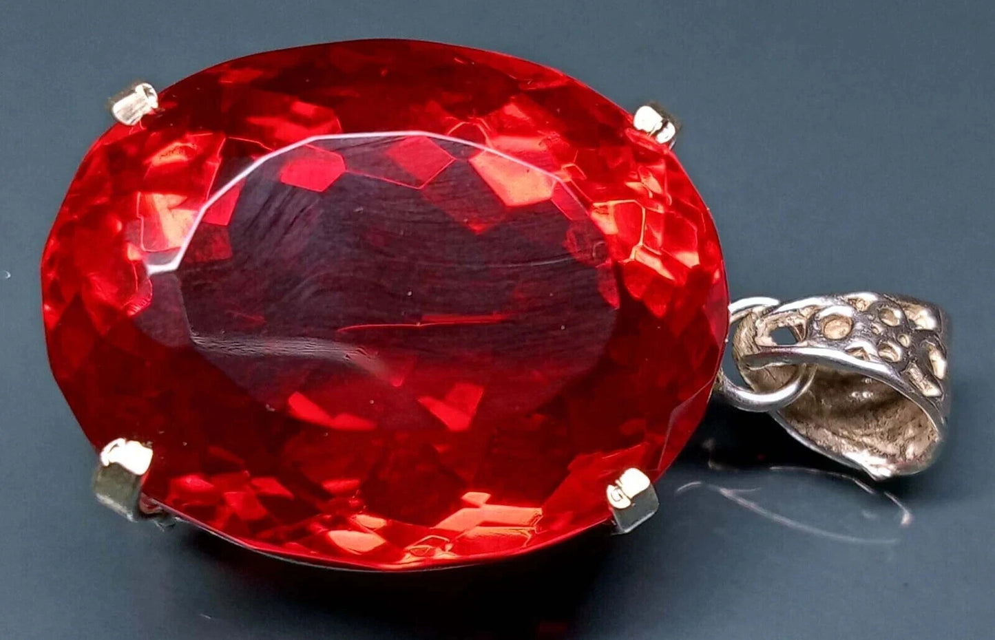 Red Topaz Locket Oval Cut 93.05 Ct Pendant Natural Gemstone EGL Certified