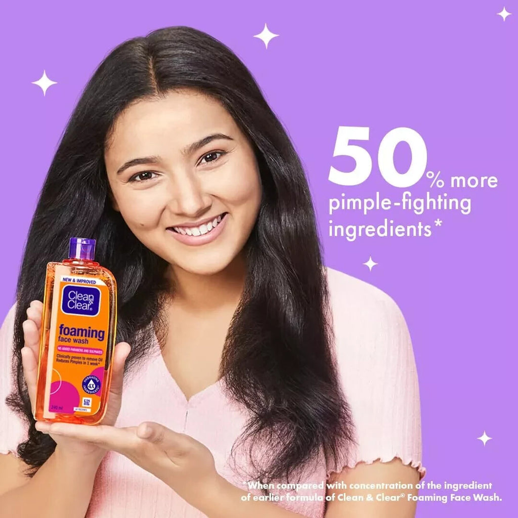 Clean & Clear Foaming Face Wash For Oily Skin, 150ml | free shipping