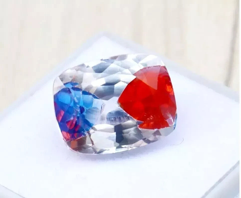 Pitambari Sapphire Bi-Color Natural Cushion Cut 13.50Ct Loose Gemstone Certified