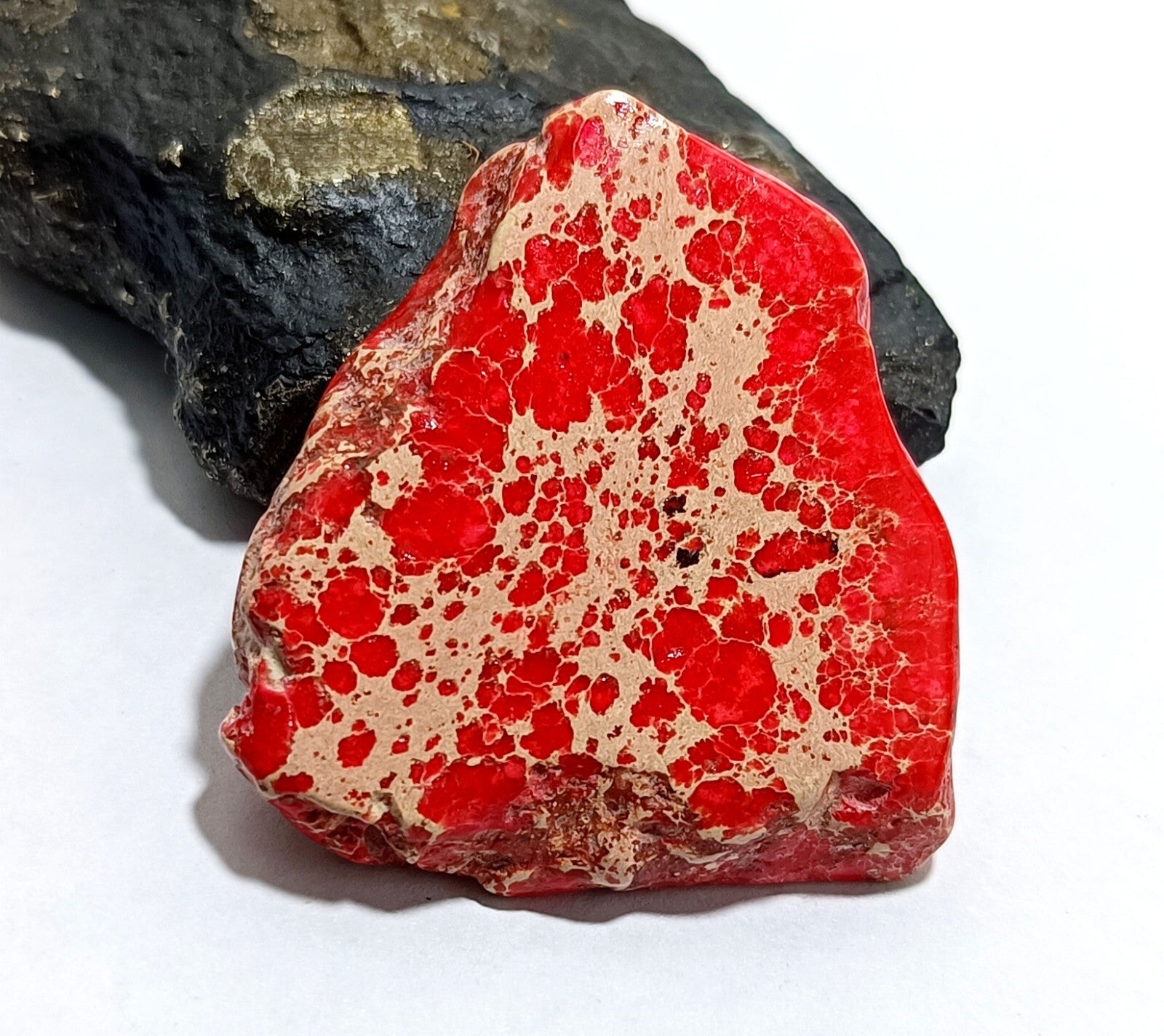 77.5 Ct Natural Arizona Superior Red Turquoise Slab Rough Certified Gemstone