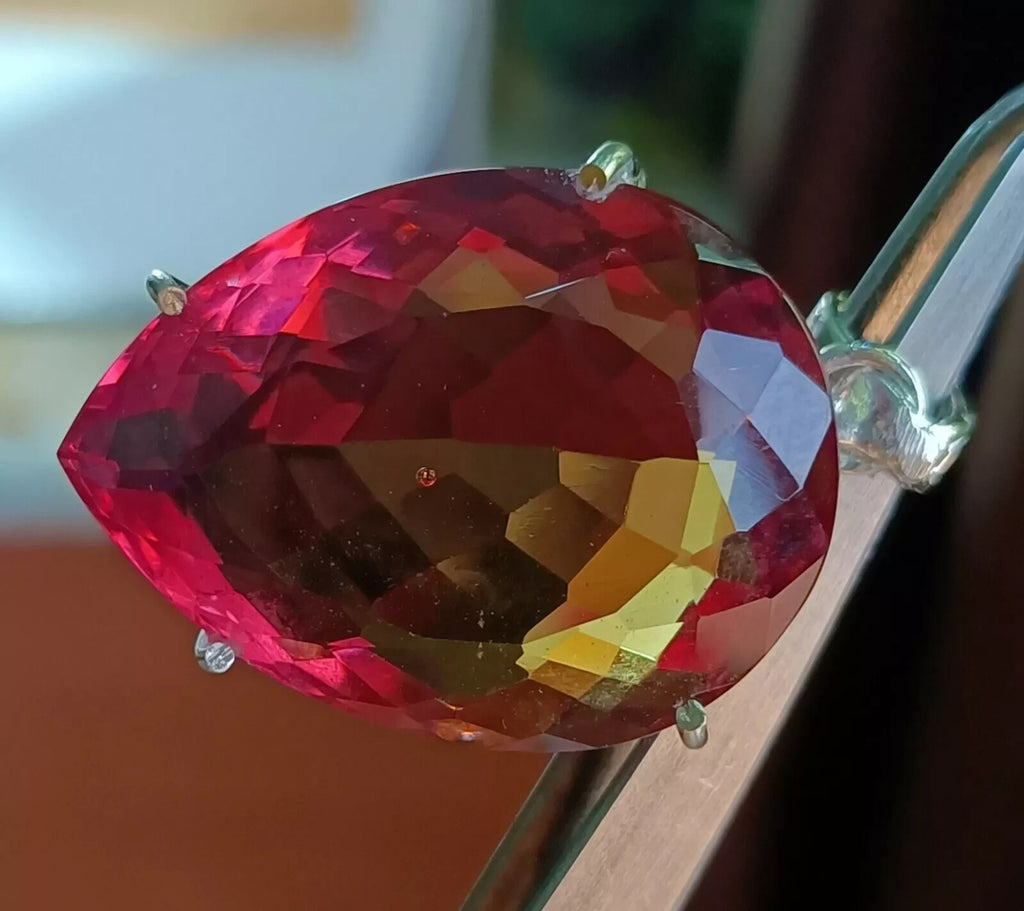 Certified 80.5 Ct Natural Zultanite 7 Color Pendant 925 Silver Loose Gemstone