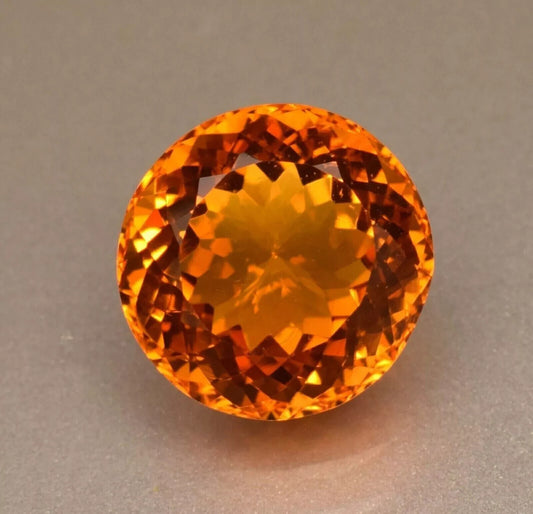Natural EGL Certified 100 Ct Round Cut Yellow Citrine Brazilian Loose Gemstone