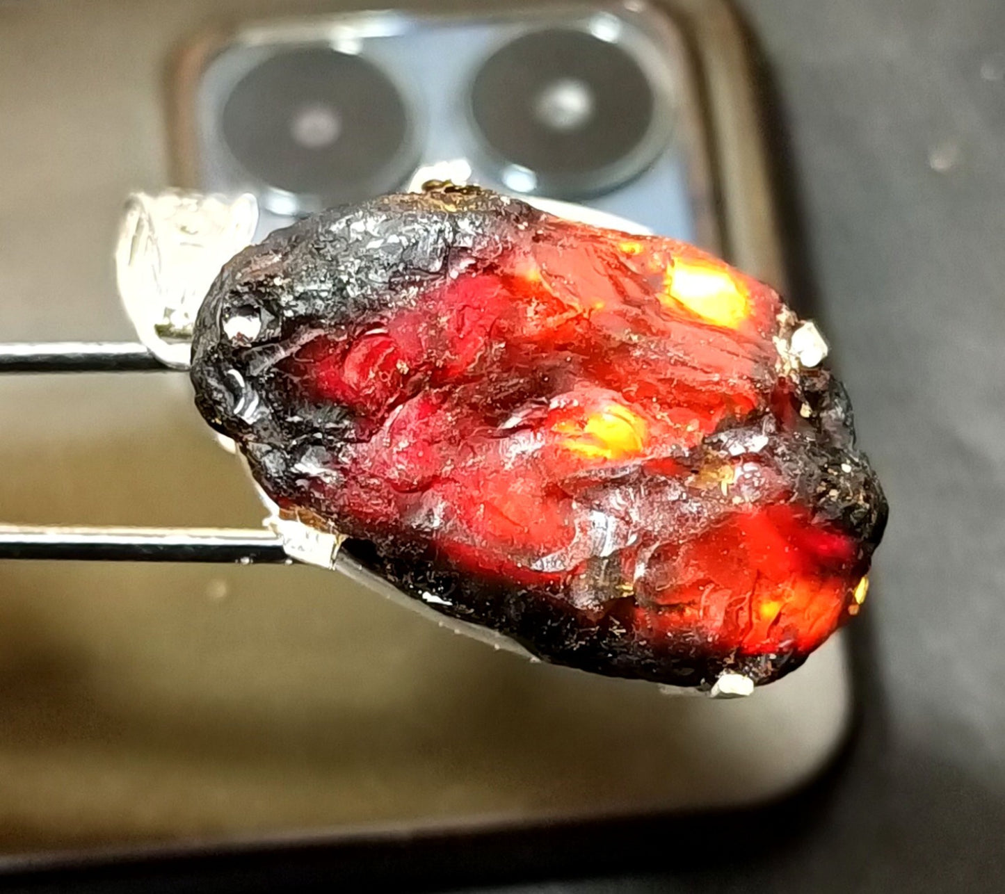 Natural Handmade 55.35 Ct Amber Rough Sterling Solid Silver Pendant Gemstone