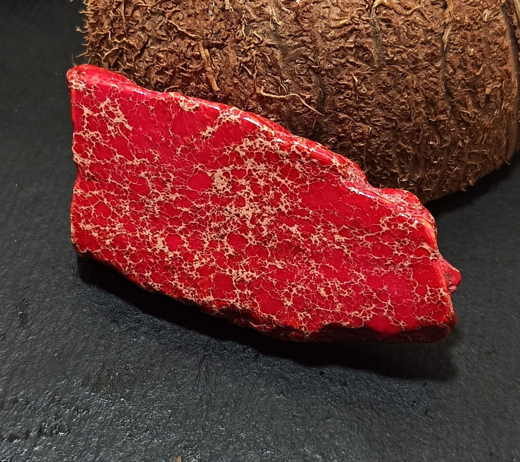 82.15 Ct Natural Arizona Superior Red Turquoise Slab Rough Certified Gemstone