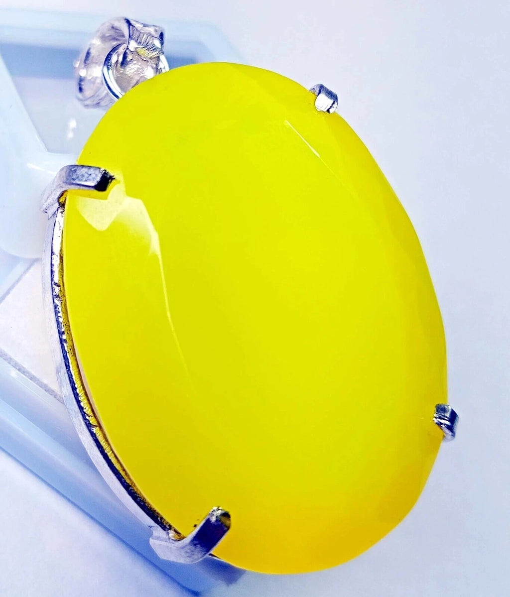 EGL Certified 100.65Ct Natural Opal 925 Solid Silver Oval Pendant Loose Gemstone