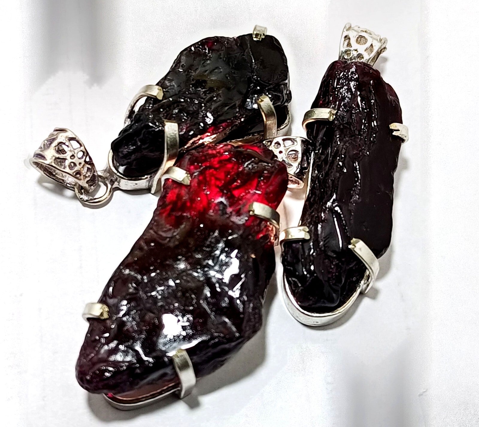 EGL Certified 273.40 Ct Natural PAINITE 925 Solid Silver Pendant 3 Pcs Lot