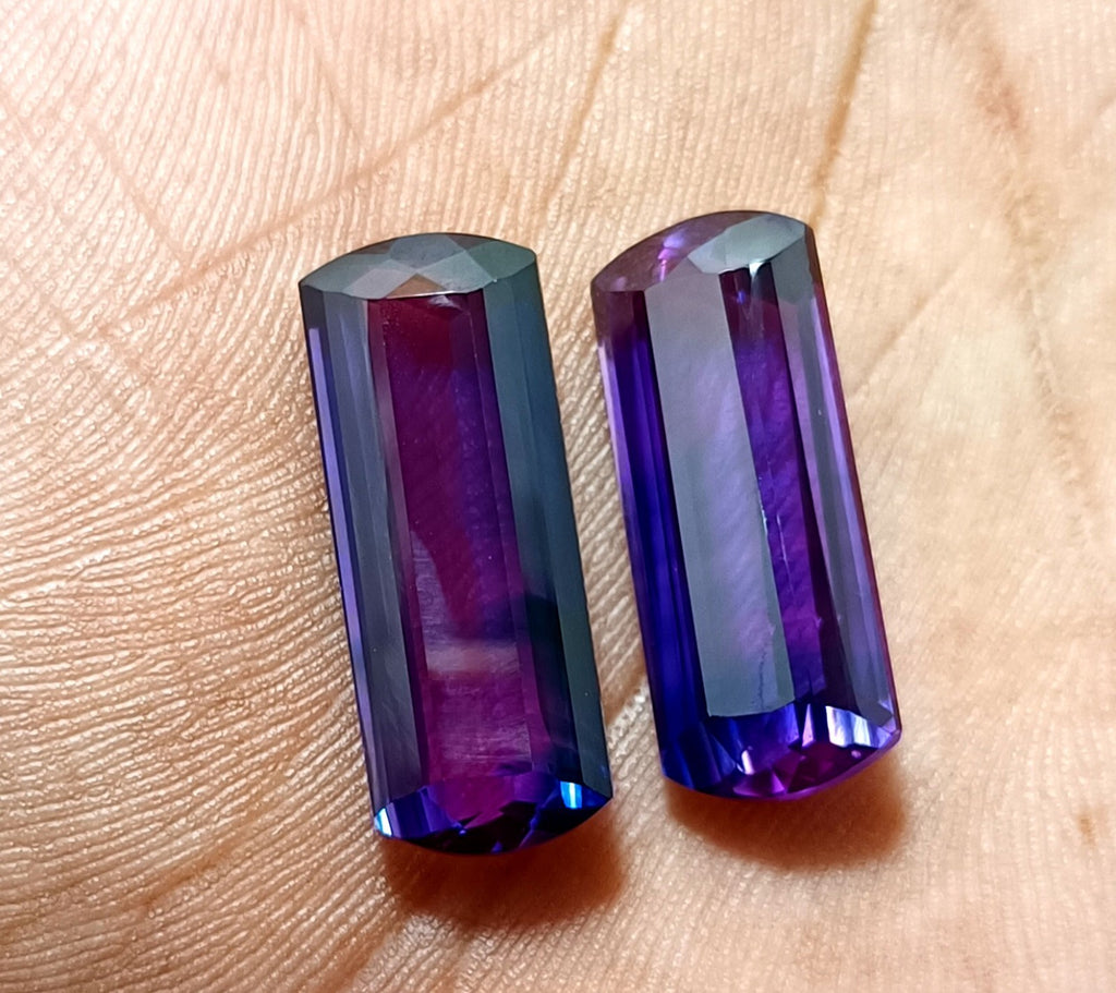 40.70 Ct Natural Brazil Purple Amethyst Emerald Cut CERTIFIED Loose Gemstone