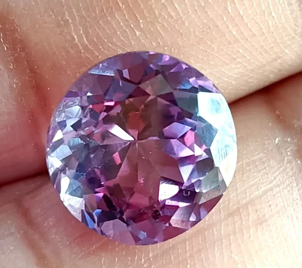 A++ NATURAL Ceylon Bi-Color Change Sapphire Round Cut Loose GEMSTONE 5.5 Ct