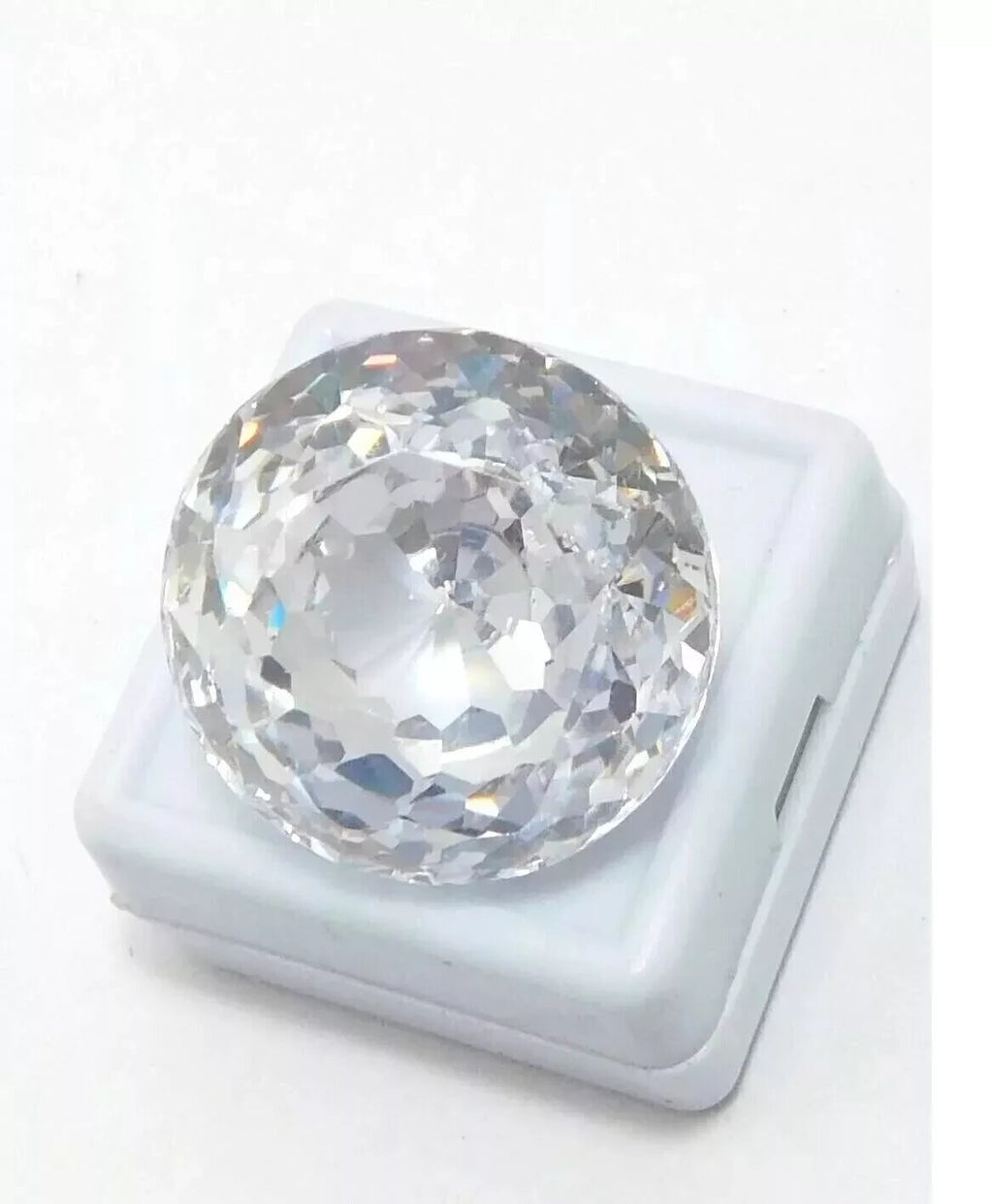 84.55 Ct. Natural Precious Cambodian White Zircon Round Cut Loose Gemstone