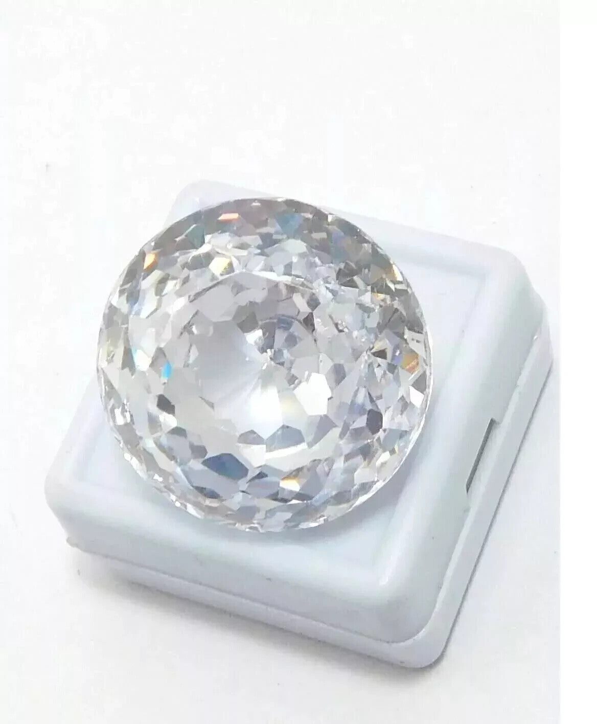 84.55 Ct. Natural Precious Cambodian White Zircon Round Cut Loose Gemstone
