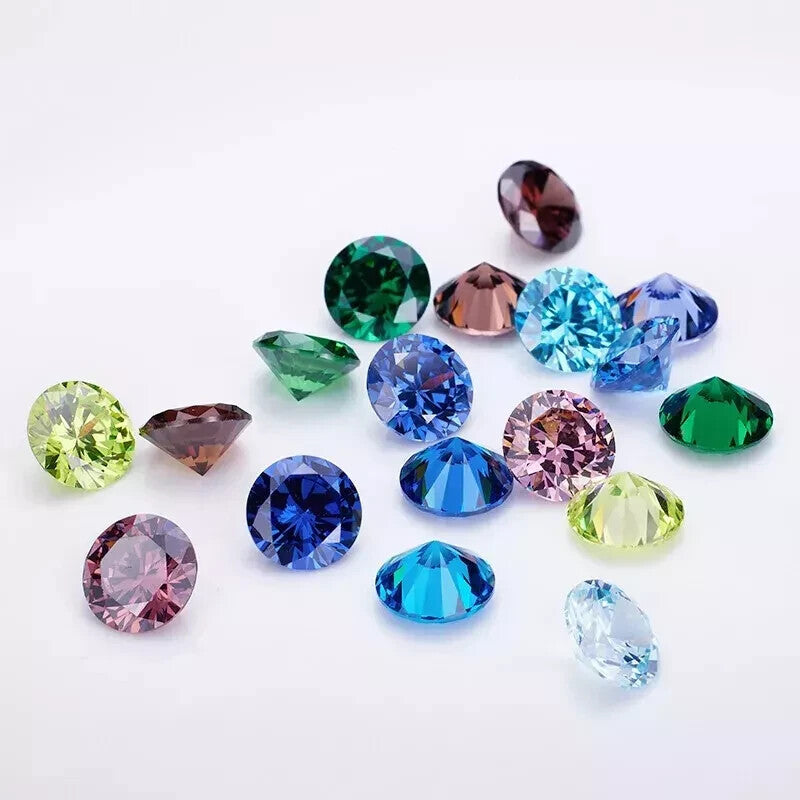 5 MM Natural Certified Mix Color Shiny Zircon 20 Pcs Round Cut Loose Gemstone