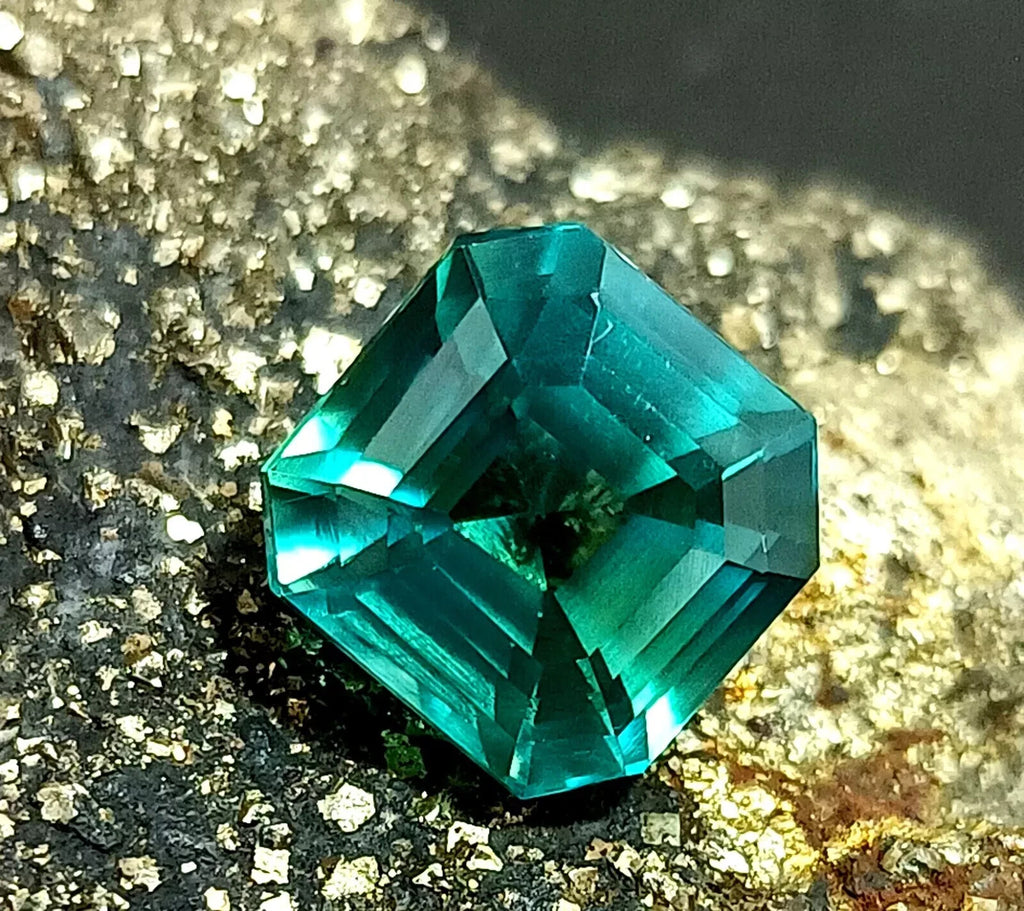 9.20 Ct Natural Green Sapphire Flawless EGL Certified Asscher Cut Loose Gemstone