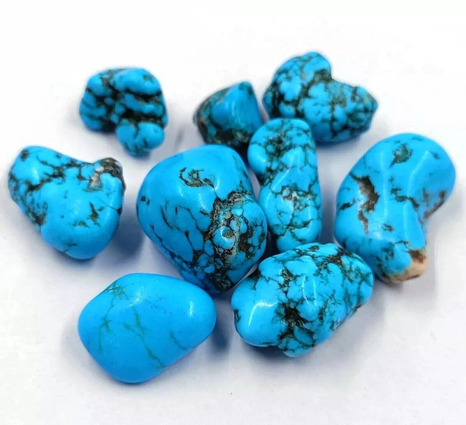 AAA 2500 Ct Natural Blue Arizona Turquoise Tumble Lot Loose Gemstone