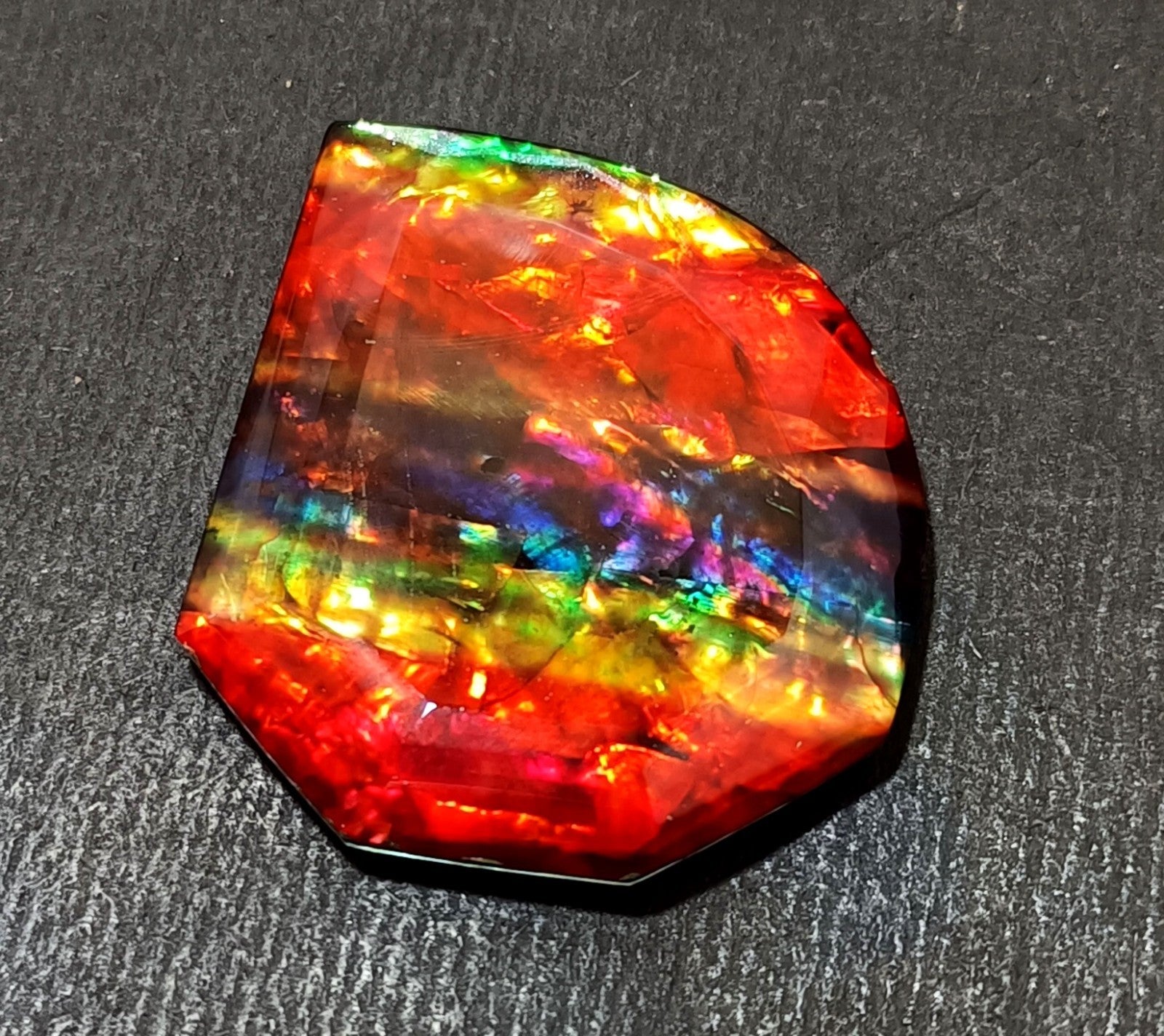99 Ct Natural Ammolite Oval Opal-Like Organic Doublet Rare Loose GEMSTONE