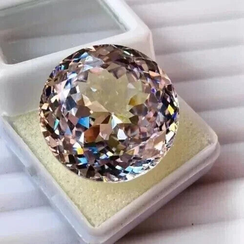 50 Ct+ Flawless Natural Combodian White Huge Zircon Round Cut Loose Gemstone