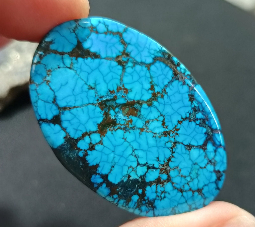 61.05 Ct Natural Turquoise Arizona blue Oval Cut Loose Gemstone With Free Gift