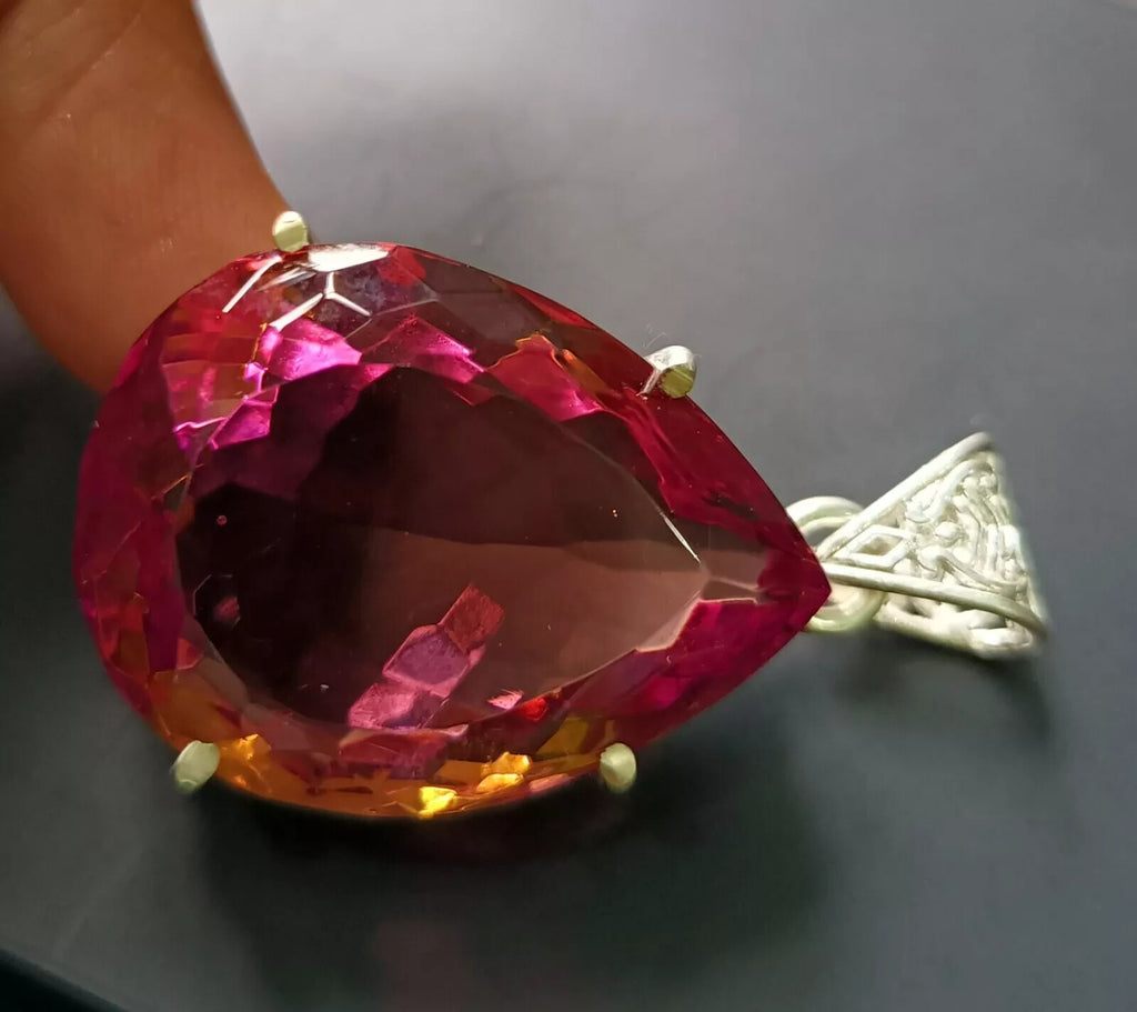 99.10 Ct Natural Zultanite 925 Silver Pear Cut Pendant Loose Gems EGL Certified