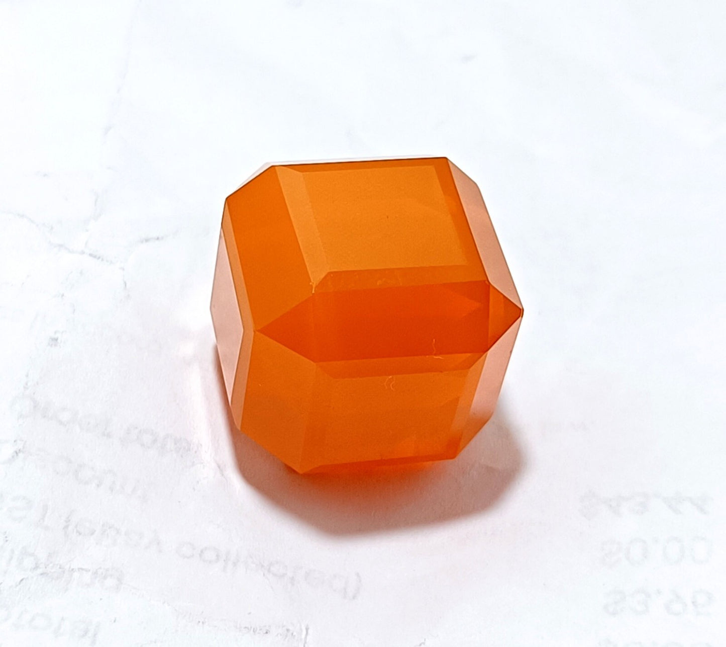 125.45 Ct Natural Orange Opal Cube Cut Welo Australian EGL Certified Gemstone