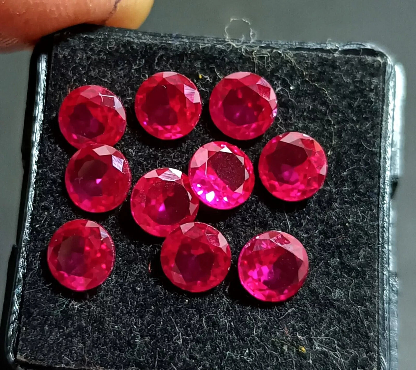 NATURAL RED RUBY 5 MM ROUND FACETED CUT LOOSE EGL CERTIFIED GEMSTONE 10 PCS