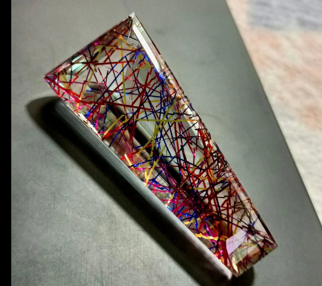 127.55 Ct Fancy Cut Natural Rutilated Quartz Loose EGL Certified Gemstone