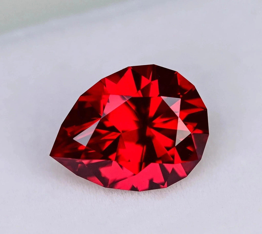 Natural Mozambique Red Ruby Pear Cut Certified Loose GEMSTONE 9.55 Ct
