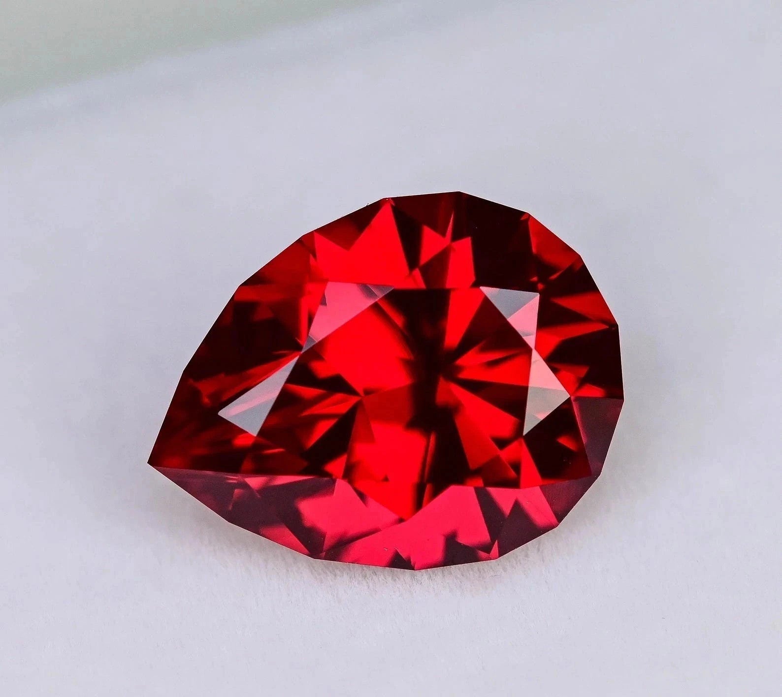 Natural Mozambique Red Ruby Pear Cut Certified Loose GEMSTONE 9.55 Ct