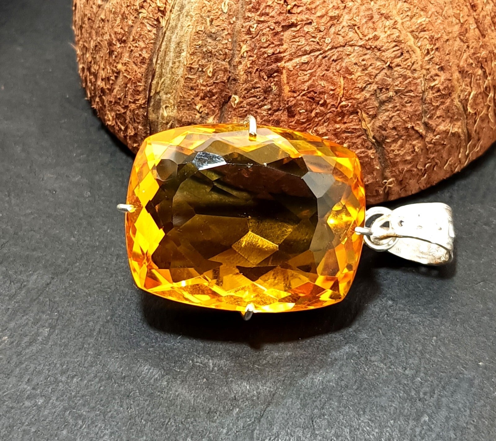 EGL Certified Natural 95.25 Ct Brazilian Cushion Topaz Pendant Loose Gemstone