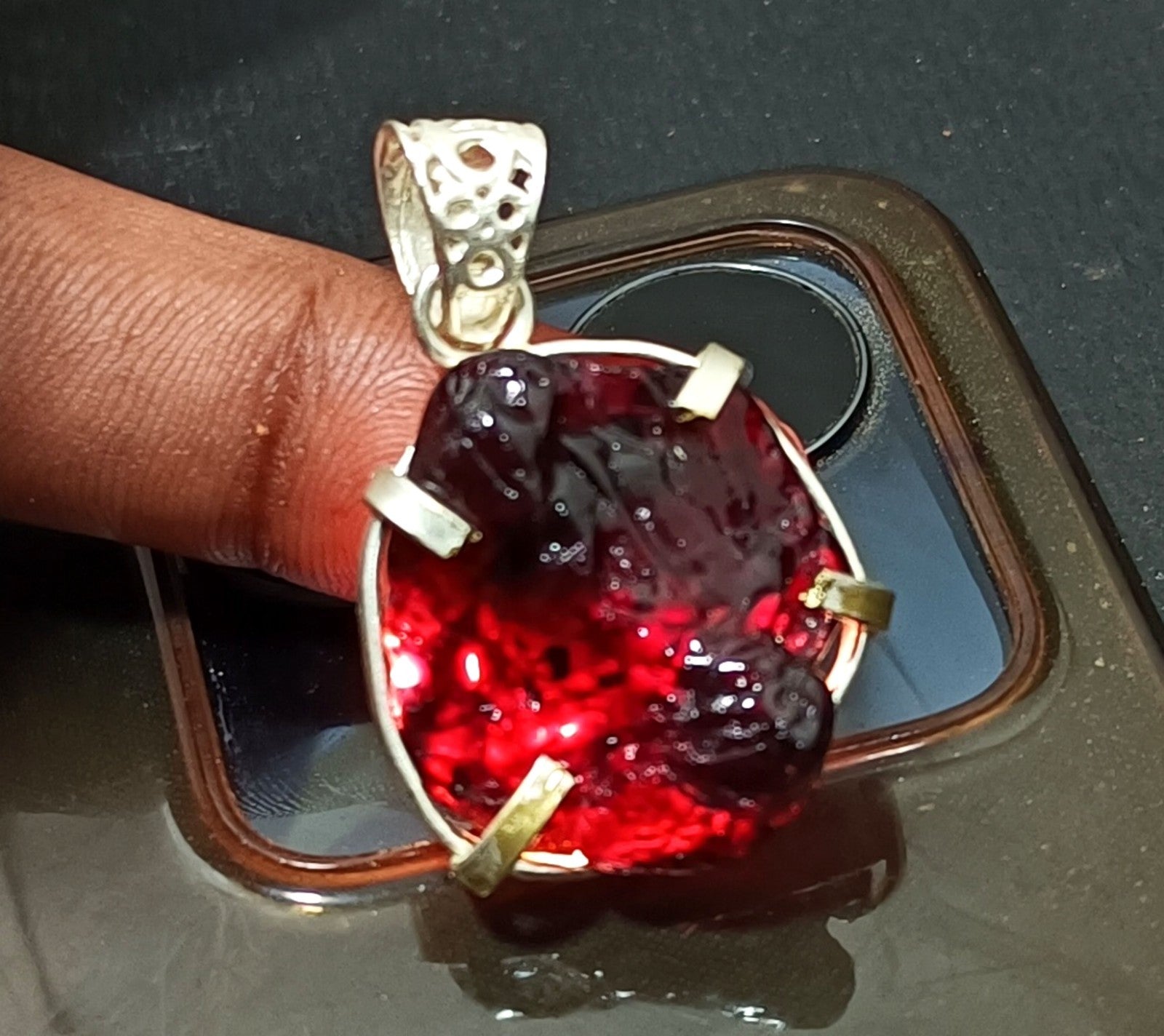 EGL Certified 64.65 Ct Natural PAINITE 925 Solid Silver Pendant LOOSE Gemstone