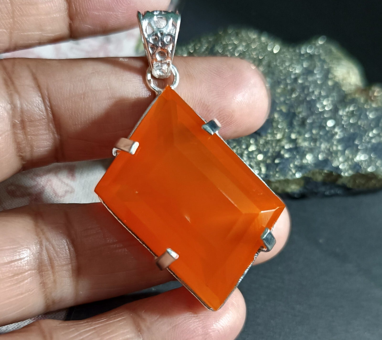 EGL Certified 91.05 Ct Natural Opal 925 Solid Silver Pendant Loose Gemstone