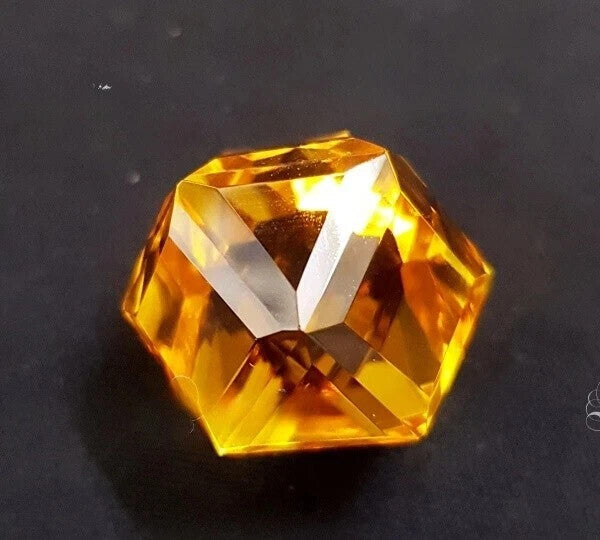 Yellow Color Citrine Natural 50.87 Ct Fancy Cut Brazilian Pendant Size Gemstone