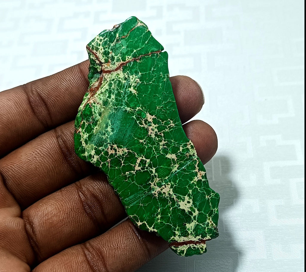 126.30 Ct Natural Arizona Superior Green Turquoise Slab Rough Certified Gemstone