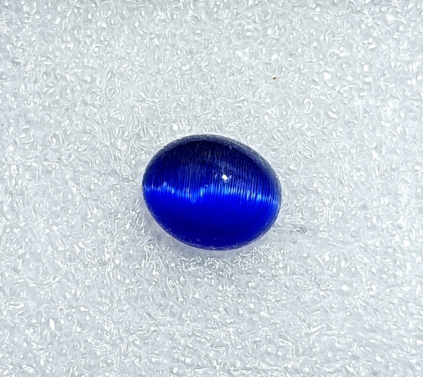 10.20 Ct NATURAL BRAZILIAN Blue Cat Eye Cabochon Cut Loose Certified GEMSTONE