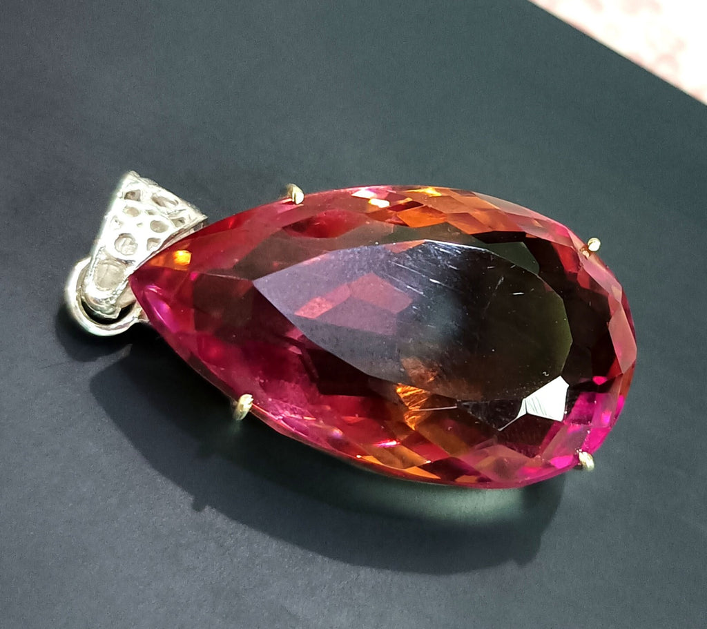 EGL Certified 110 Ct Natural Zultanite 925 Silver Pear Cut Pendant Loose Gems