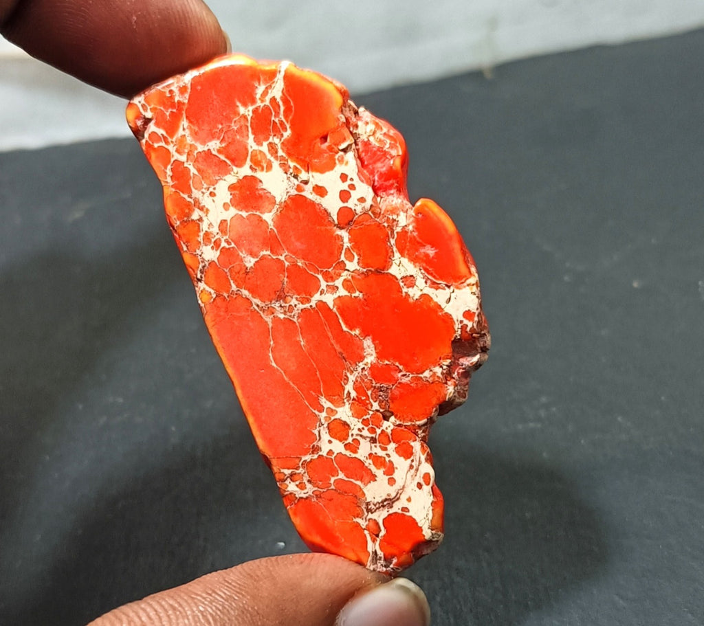 90.80 Ct Natural Arizona Superior Orange Turquoise Slab Rough Certified Gemstone