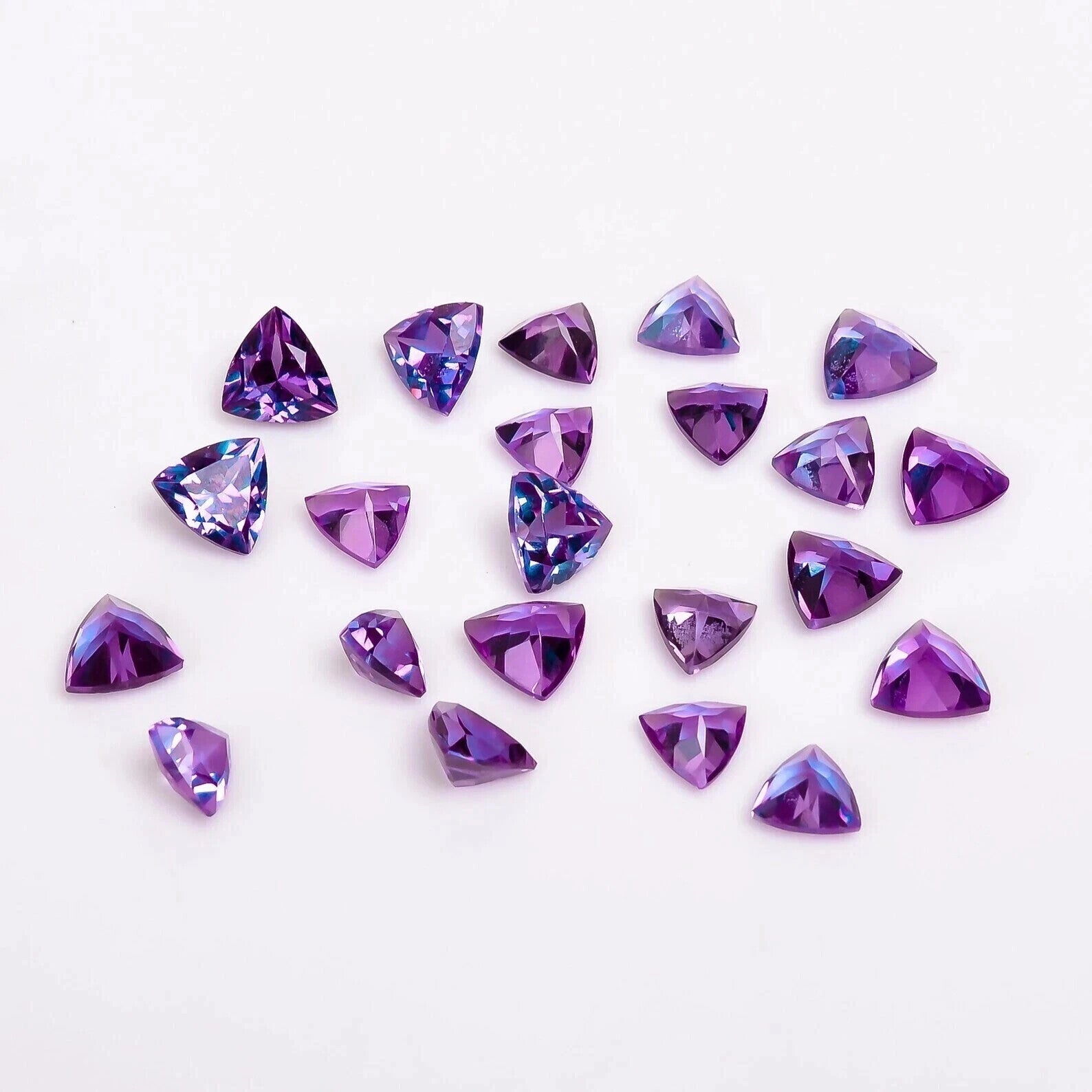 7x7 MM (15 Pcs) Natural Color Change Alexandrite Certified Loose Gemstone Lot